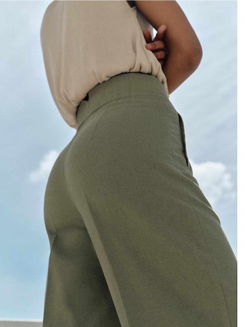 NEW ZARA STRAIGHT CUT PANTS SIZE XS - Picture 10 of 10